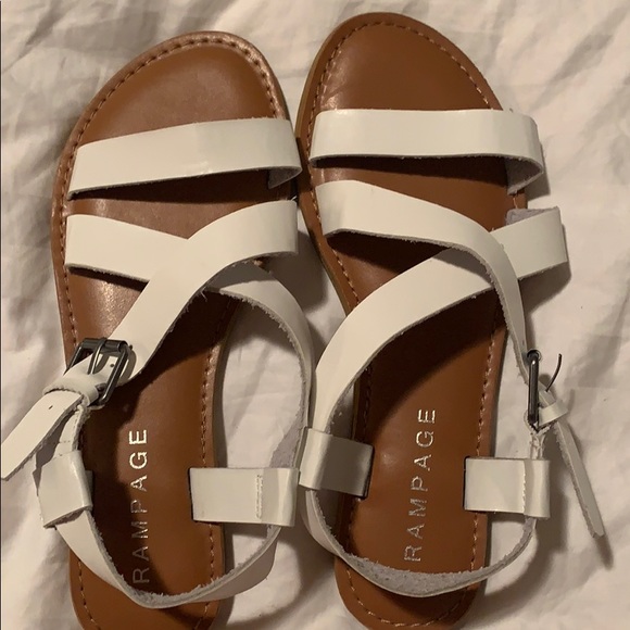 rampage white sandals
